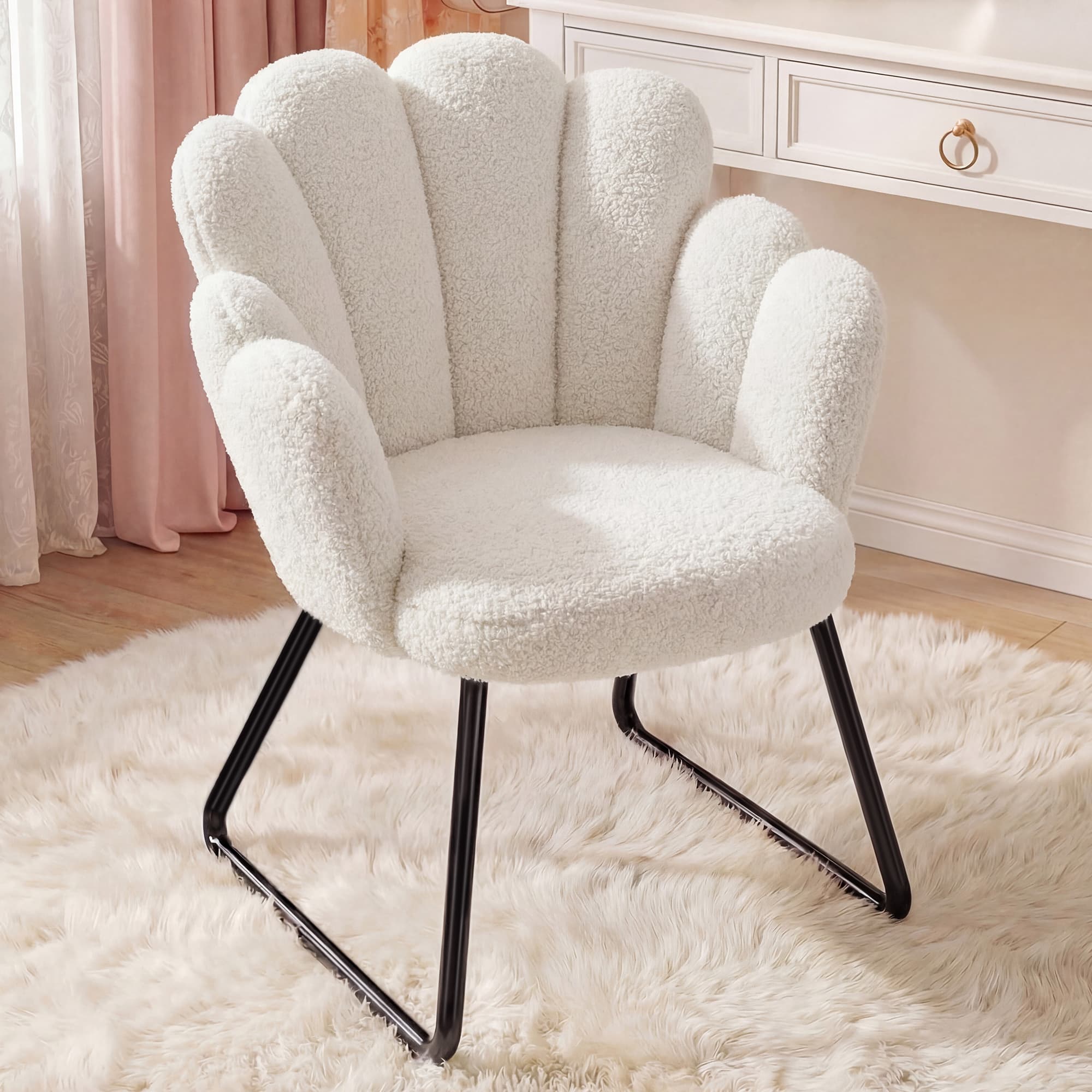 Office X Furniture - EnHomee Teddy Fleece Accent Chair, chaise
