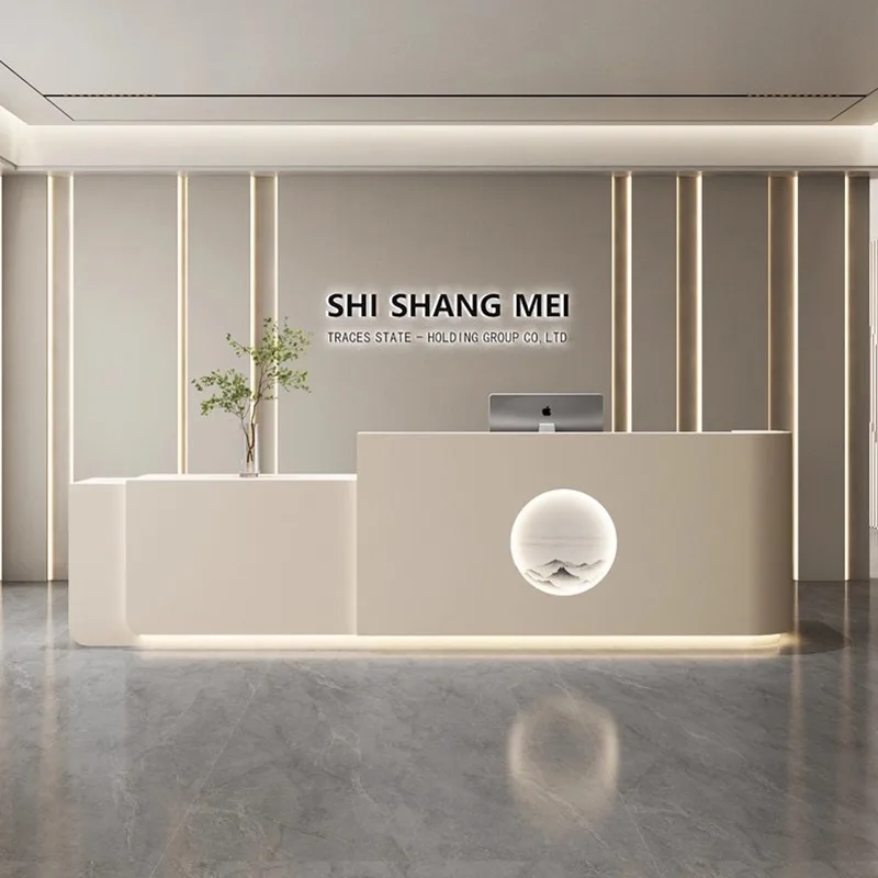 Office Furniture Store - Bureau d'accueil de style crème nordique,