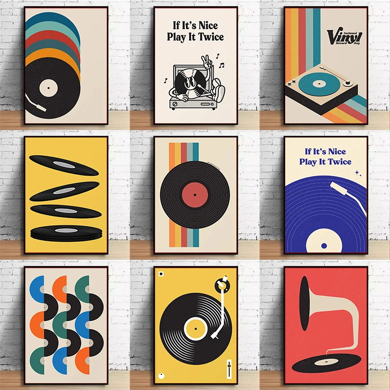 Office Furniture Equipment - Impression sur toile de disque vinyle