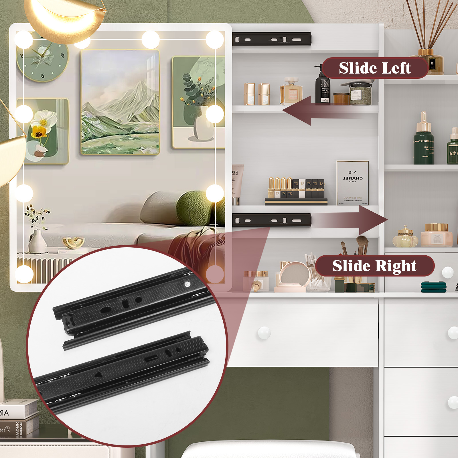 Ensemble coiffeuse moderne bla - Office X Furniture avis et prix