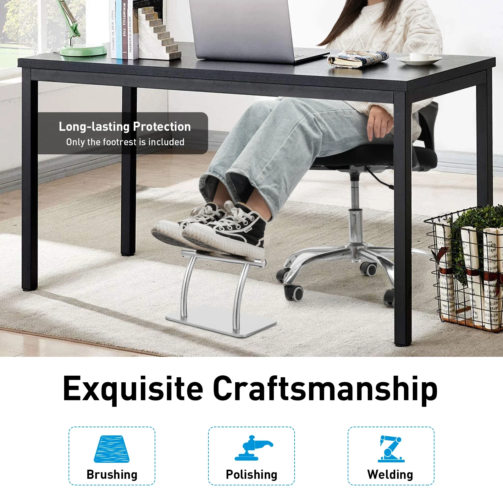 Repose-pieds en acier inoxydab - Work Office Furniture avis et prix