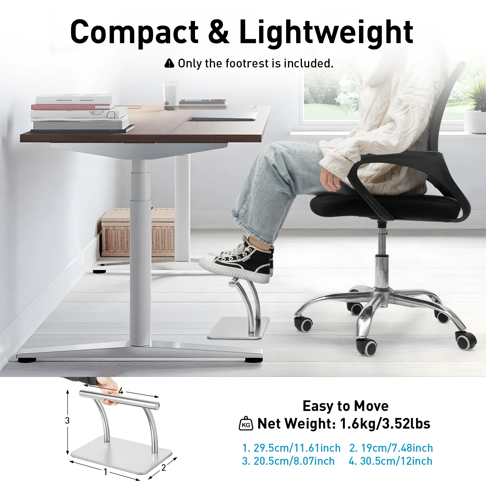 Repose-pieds en acier inoxydab - Work Office Furniture avis et prix