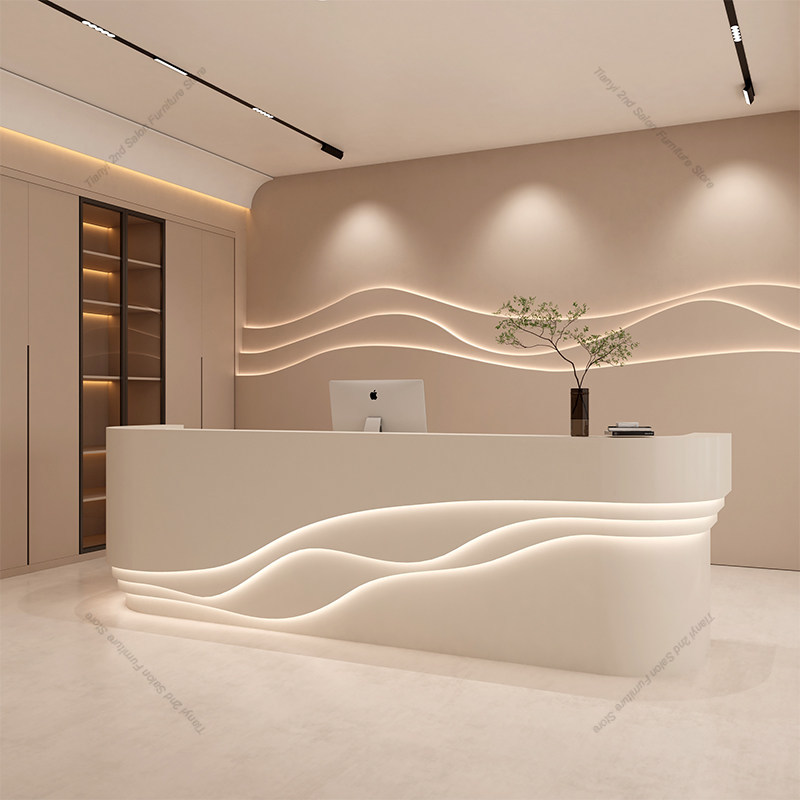 Comptoir de caisse style crème - Office Furniture Store avis et prix